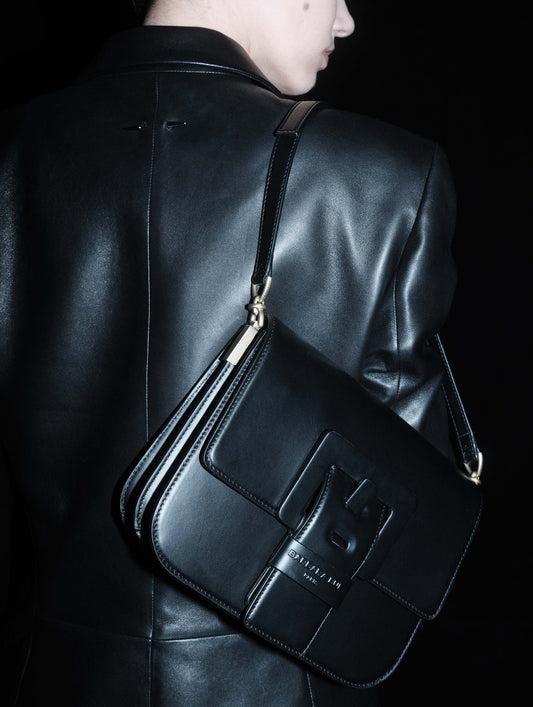 Sac "Touch Me" en cuir noir