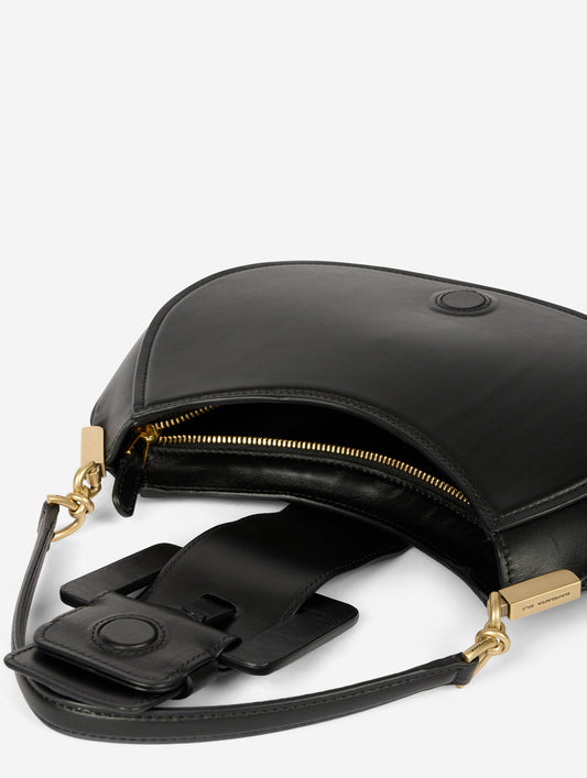 Sac "Kiss Me" en cuir noir