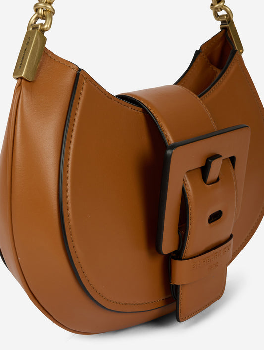 Sac "Kiss Me" en cuir caramel