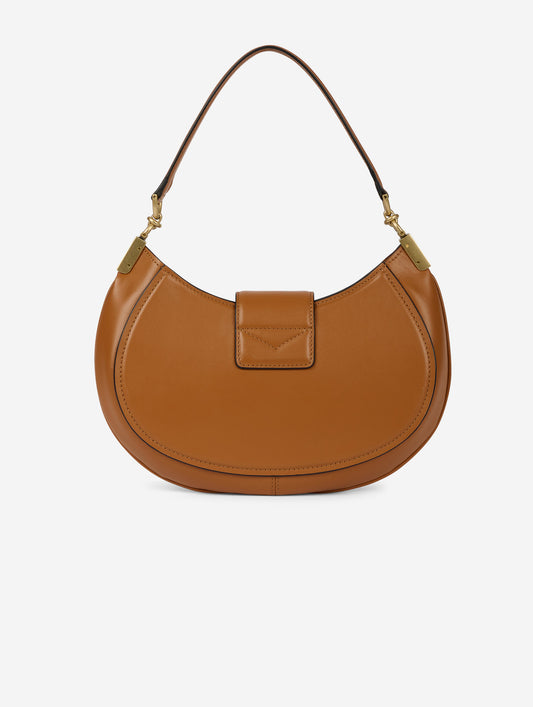 Sac "Kiss Me" en cuir caramel