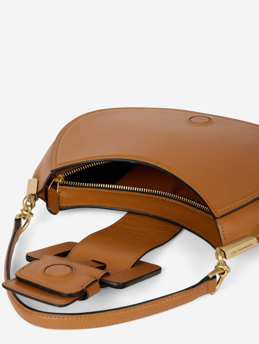 Sac "Kiss Me" en cuir caramel