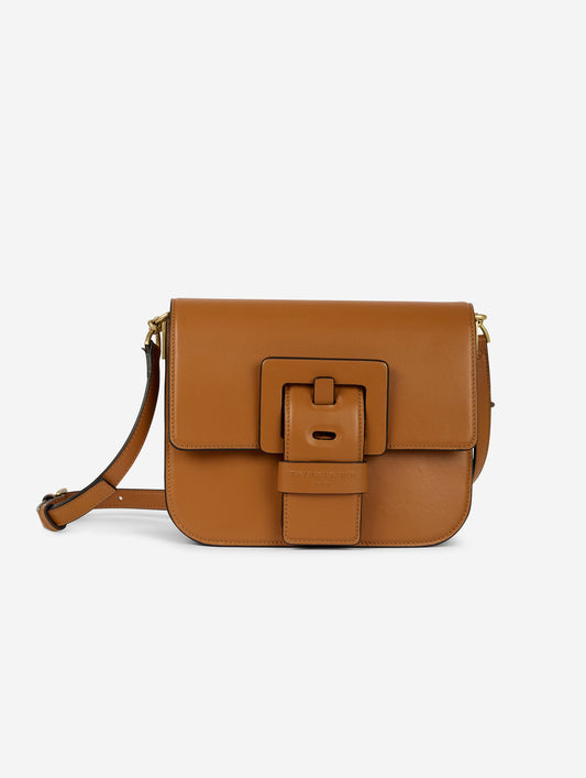 Sac "Touch Me" en cuir caramel