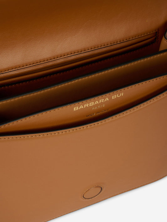 Sac "Touch Me" en cuir caramel