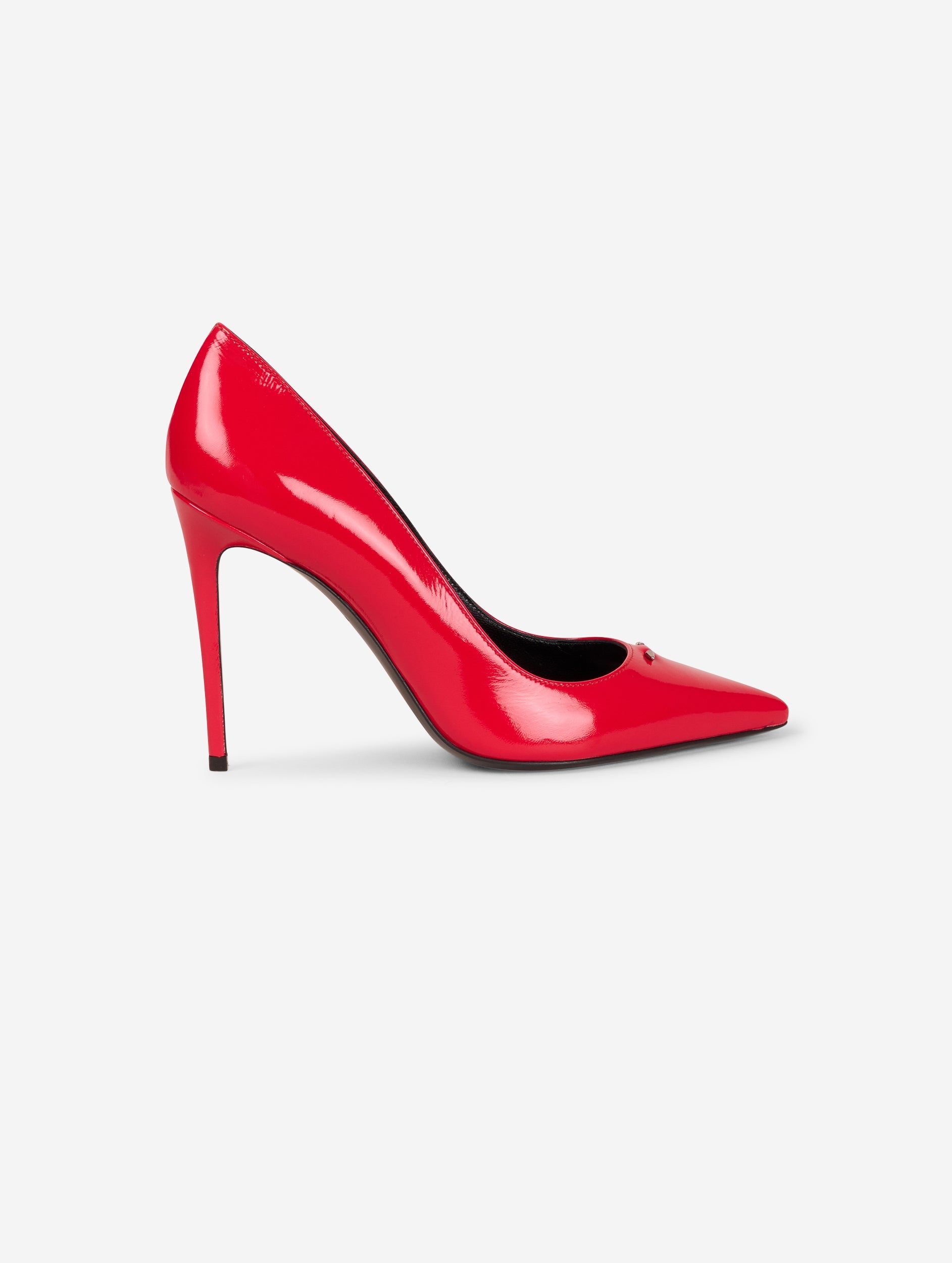 Red patent fashion high heels