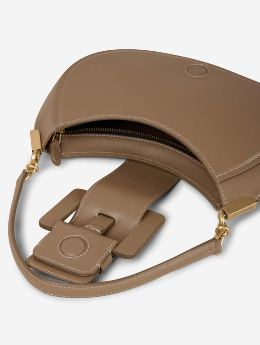 Sac "Kiss Me" en cuir mastic