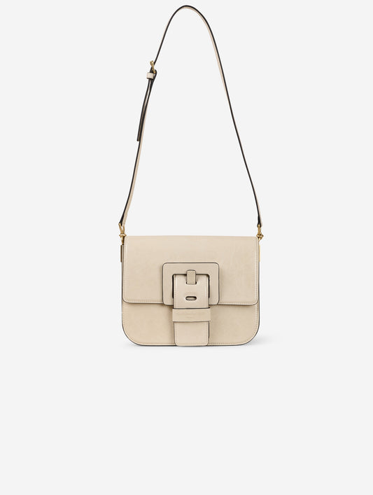 Sac "Touch Me" en cuir verni ivoire