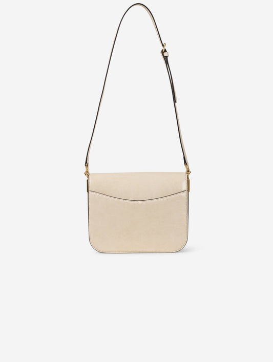 Sac "Touch Me" en cuir verni ivoire