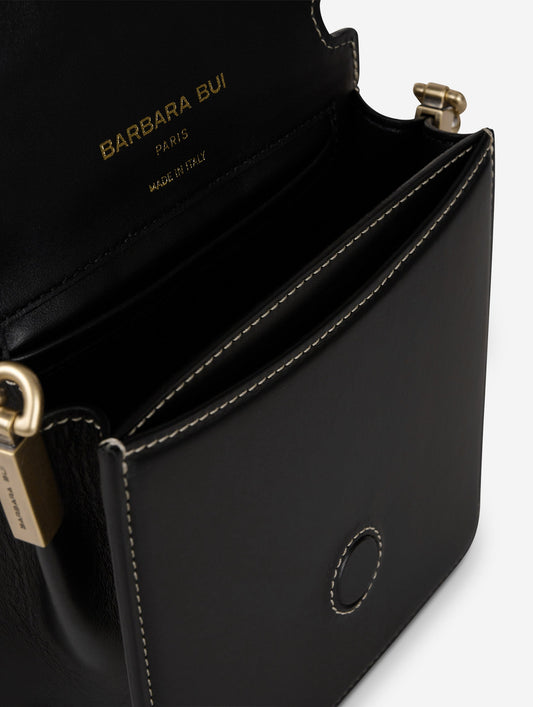Sac "Touch Me" en cuir noir