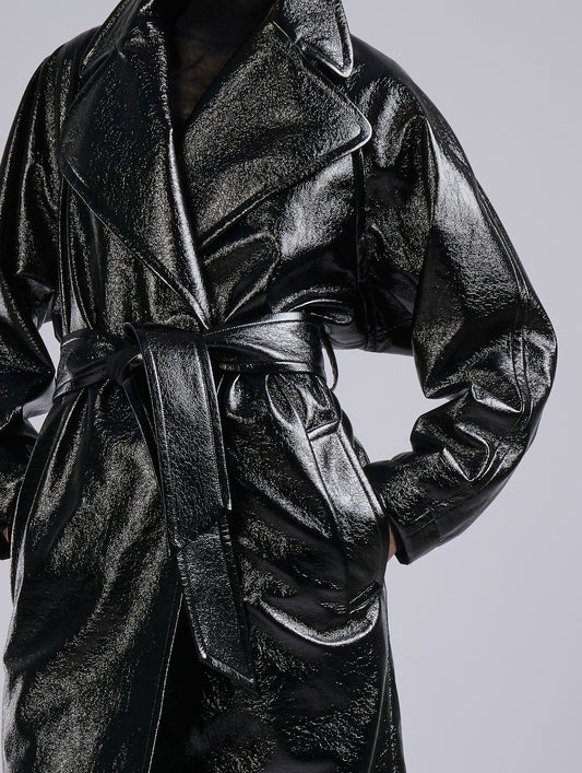 Trench-coat façon Naplack noir