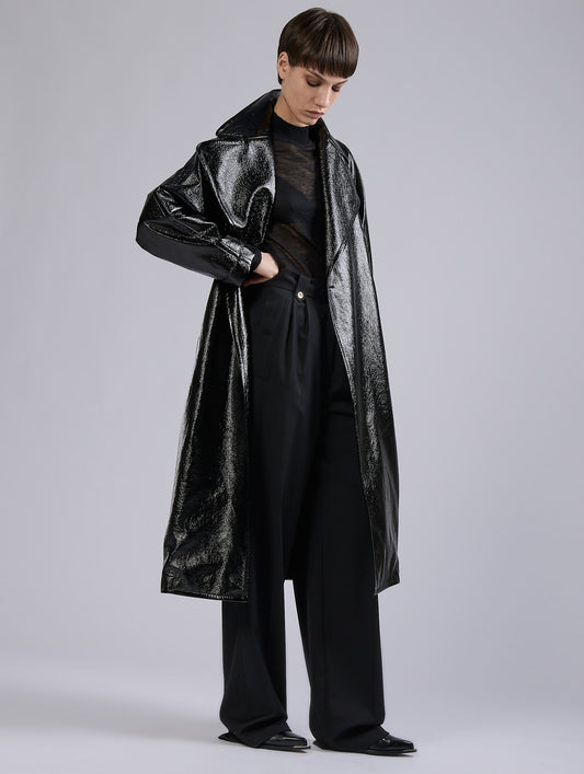 Trench-coat façon Naplack noir