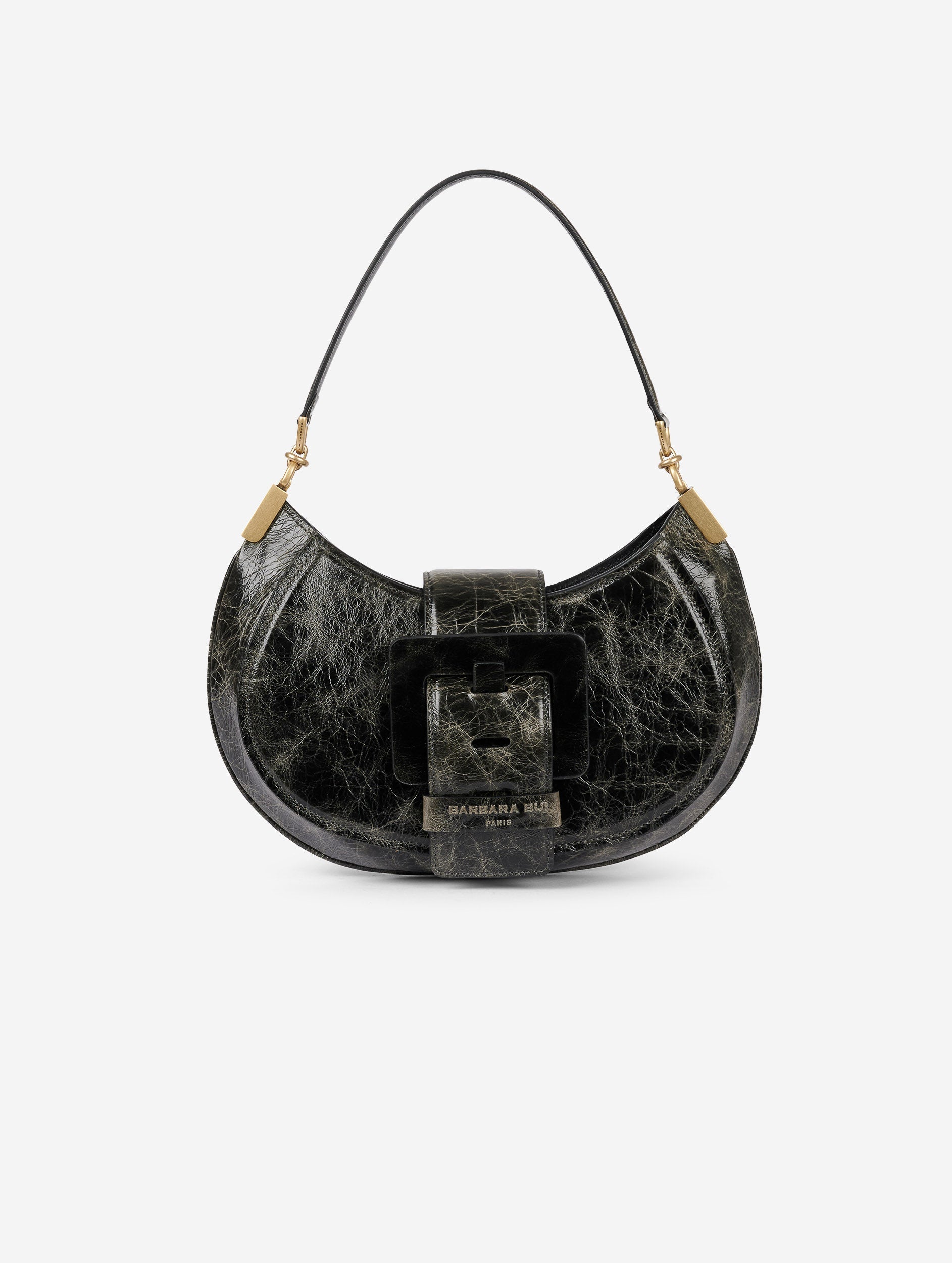 Women Handbags Grey patent leather
