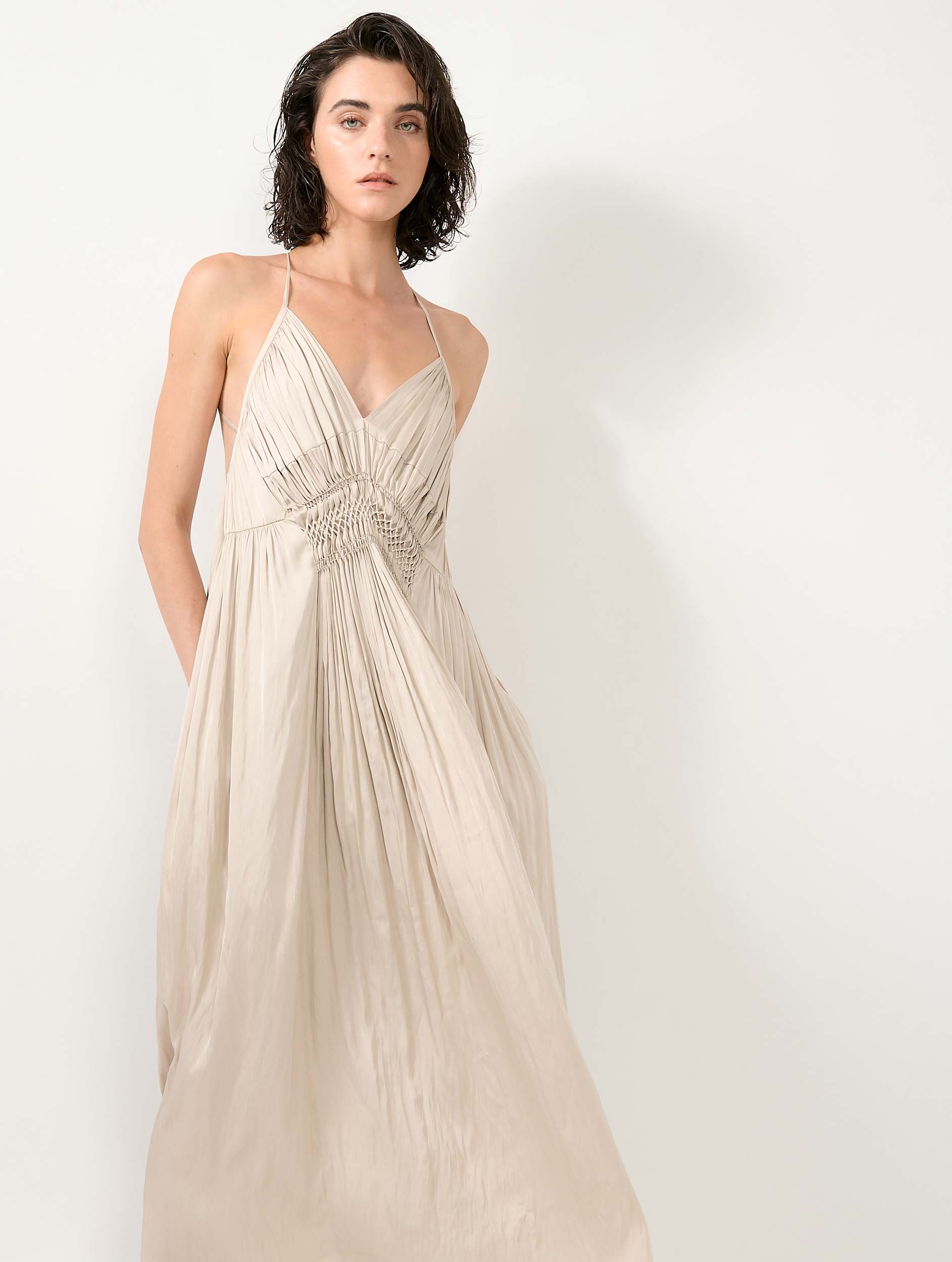 champagne backless dress Women Ready-to-Wear | Angel Skin long sexy christmas costume Made To Order Colours:44 Colours Available - Contact Us For Your Preference the Lisa Maxi Dress Holiday Dresses Macy's Sparkly