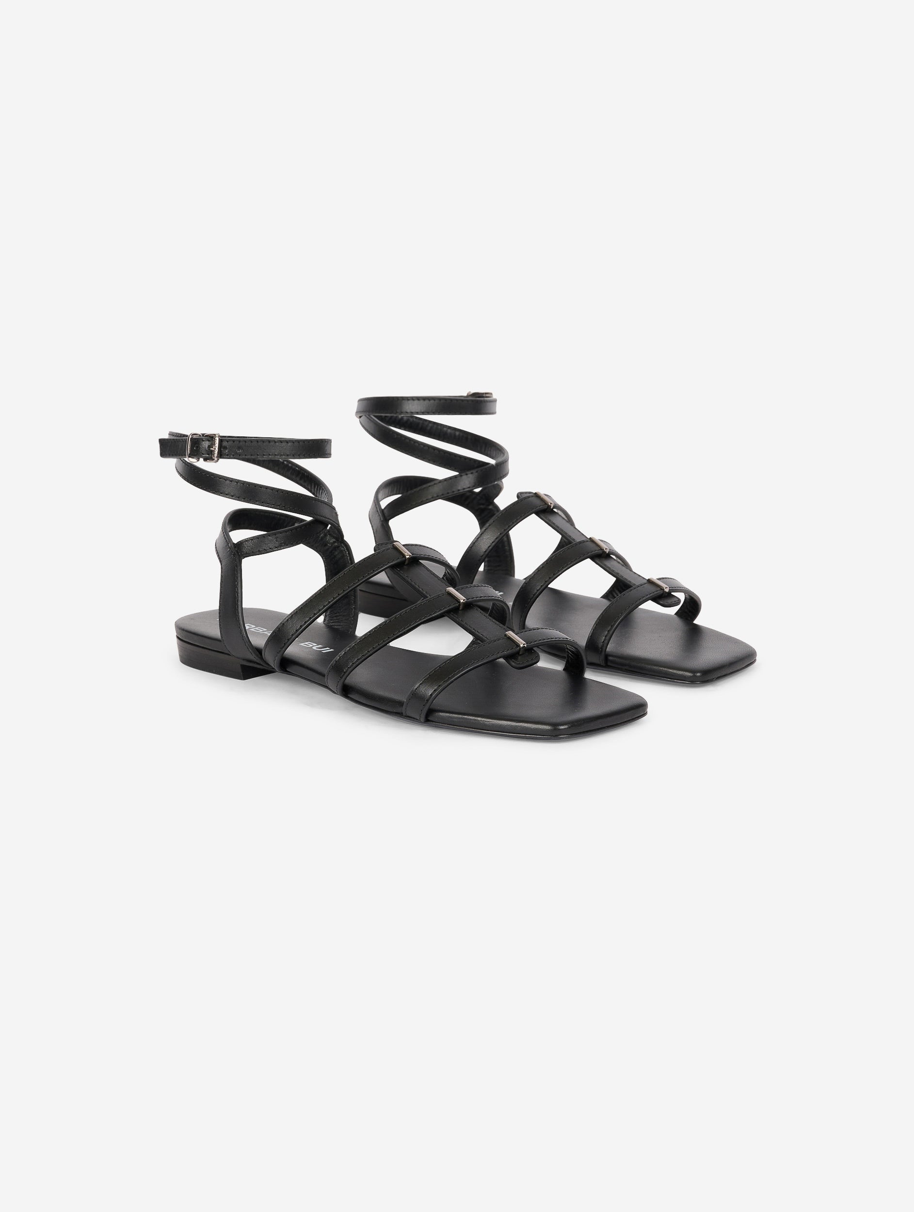 Women Shoes | Gladiator sandals with thin black leather straps