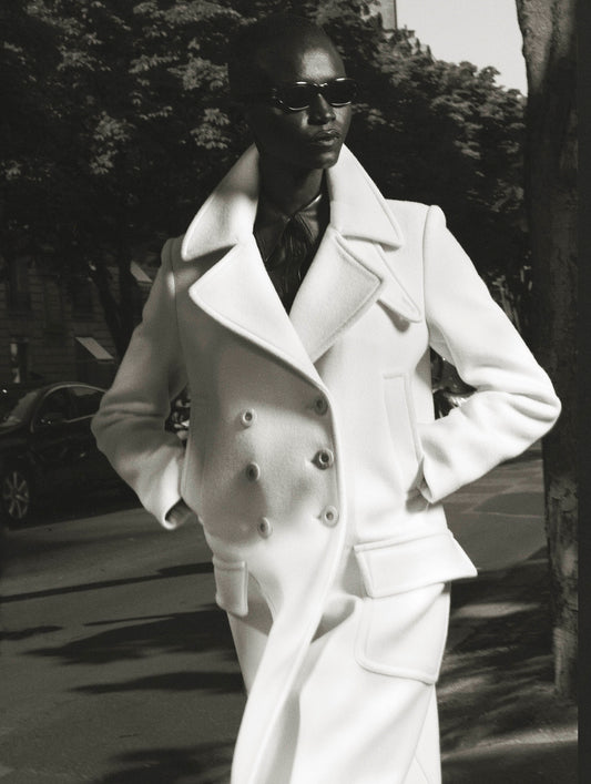 ivory wool and cashmere coat