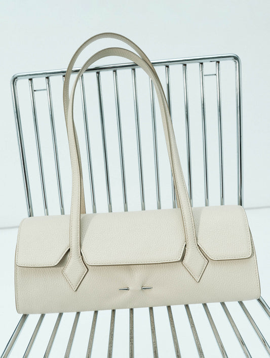 Sac "One B." en cuir ivoire