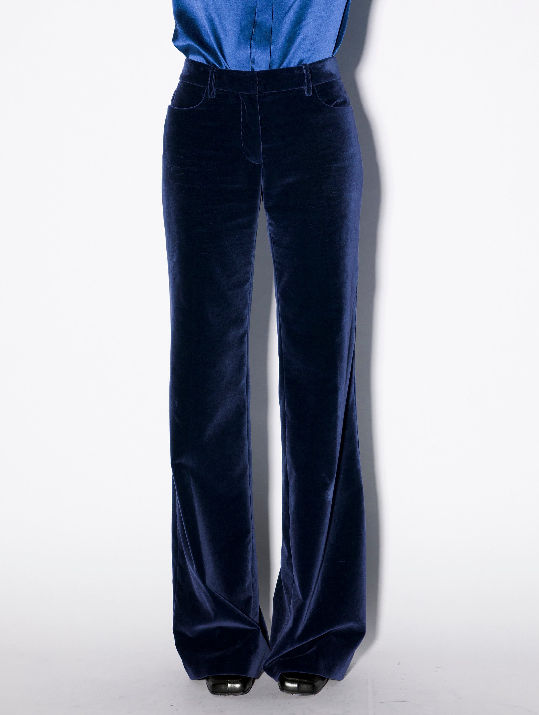 Buy Allen Solly Junior Girls Navy Blue Solid Velvet Trousers - Trousers for  Girls 19975764 | Myntra
