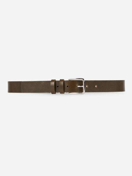 medium grey leather belt
