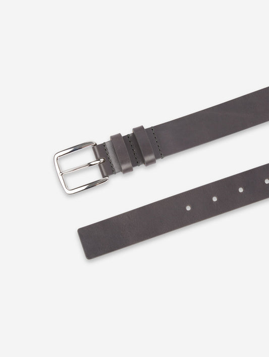 Ceinture moyenne en cuir gris