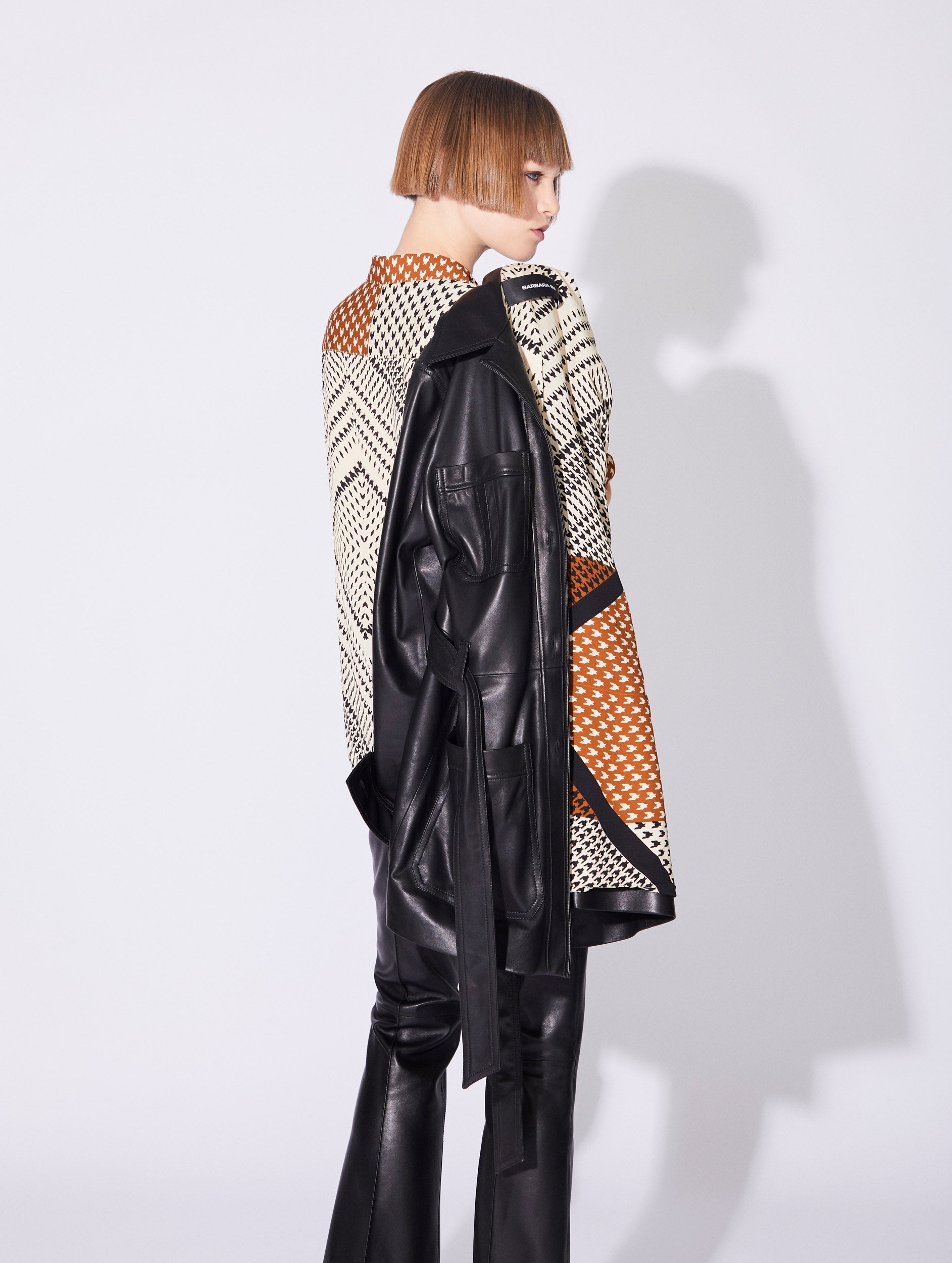 Women Ready-to-Wear | Black plongé lambskin leather safari jacket
