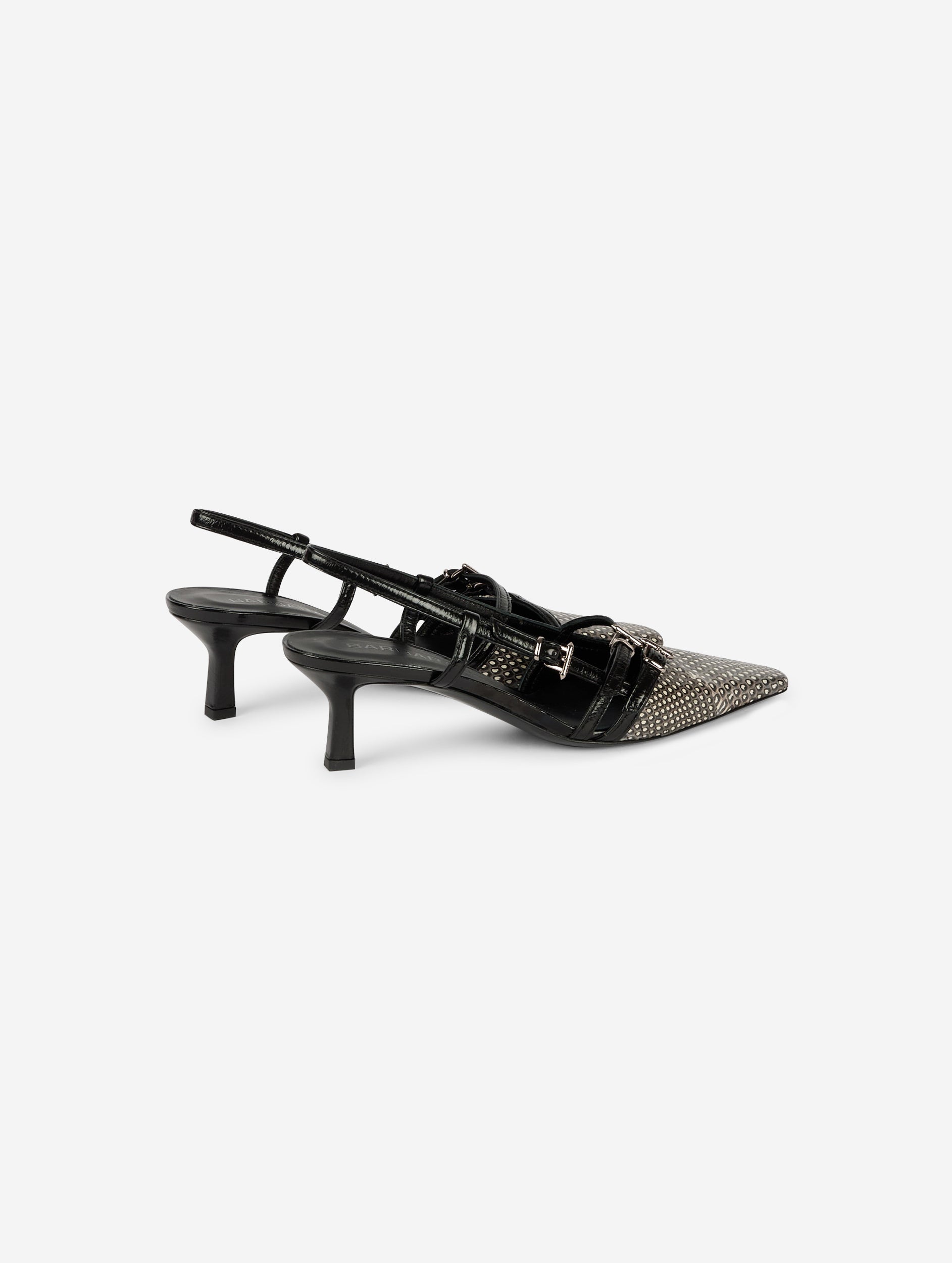 Escarpins ANDRE En Cuir Imprimé Reptile Gris - Taille 38, Talons Hauts, Occasion Très Bon état