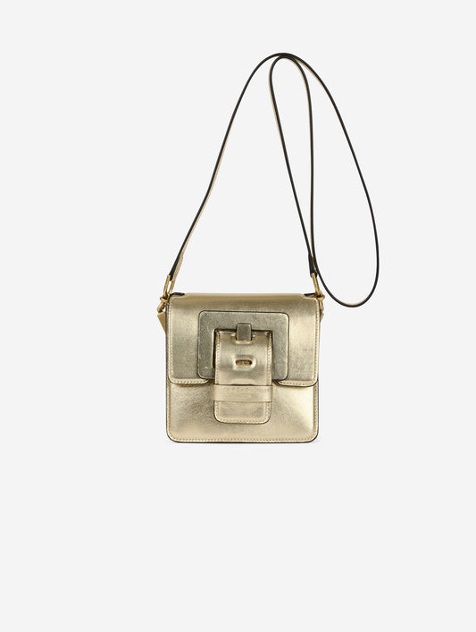 Small gold leather Love Me bag