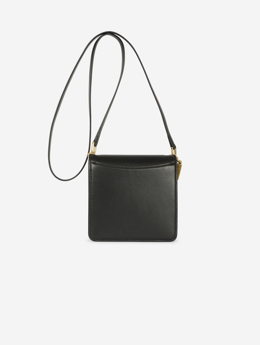 Small black leather "Love Me" bag