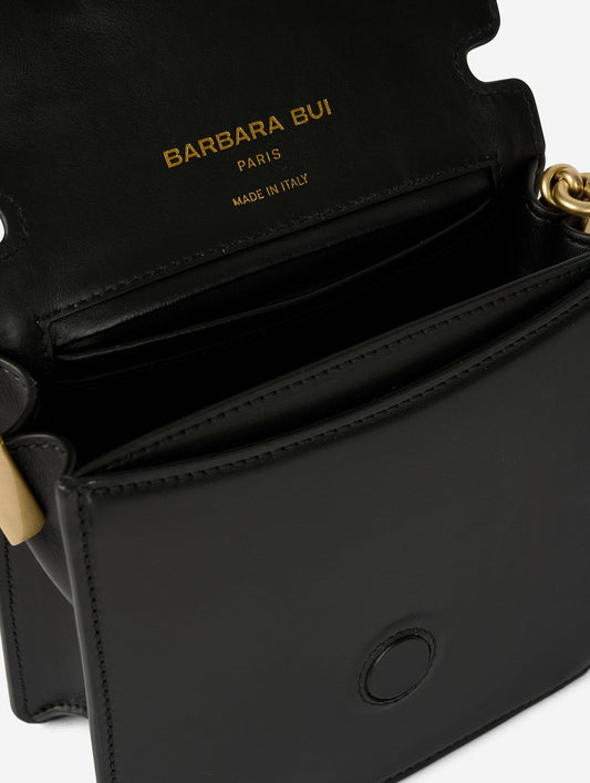 Small black leather "Love Me" bag