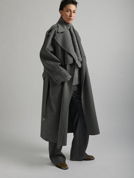 正規品 epine volume wool tailored coat gray volume wool tailored coat charcoal gray | épine