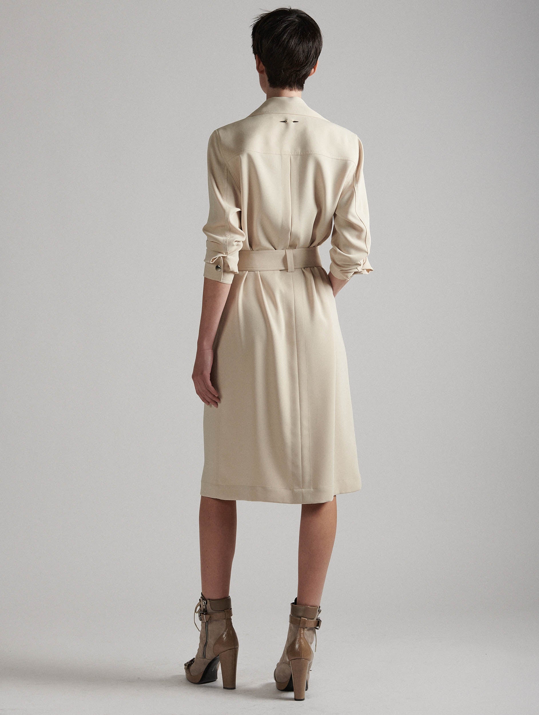 ハーリップトゥ Belted Dress Trench Coat taupe M Herlipto Belted Dress Trench Coat Taupe（Herlipto