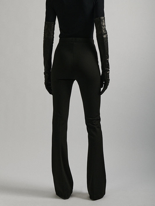 Caleçon coupe bootleg en jersey milano noir