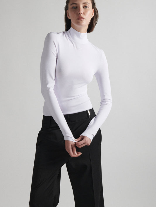 White second-skin sweater