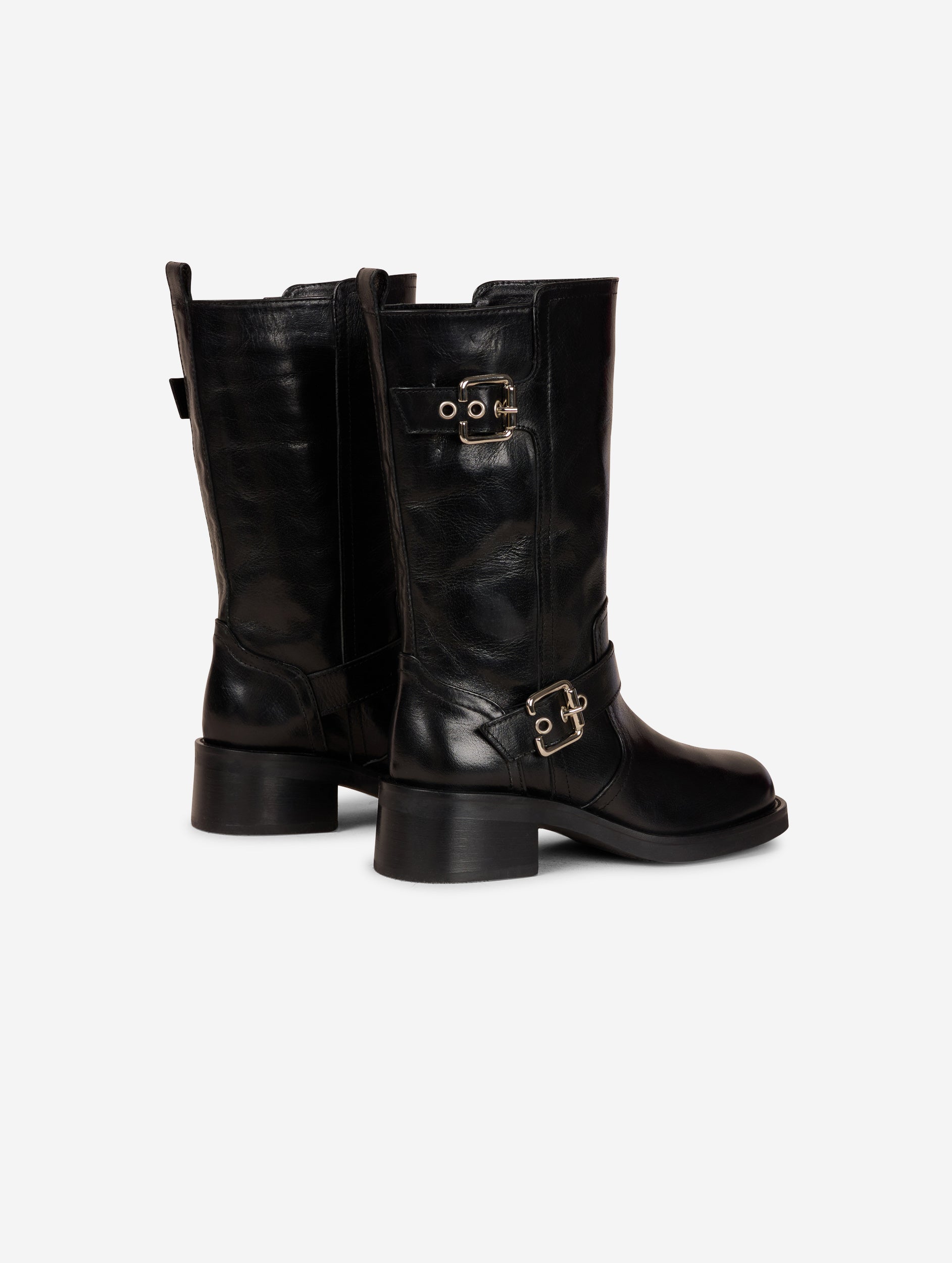 Women Shoes | Biker ankle boots in black leather | Barbara Bui