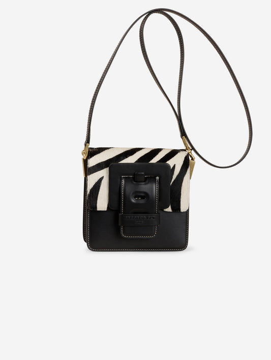 Zebra print calf hair leather "Love Me" bag