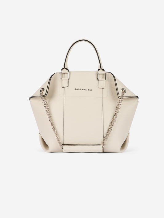 Chamallow bag in ivory leather