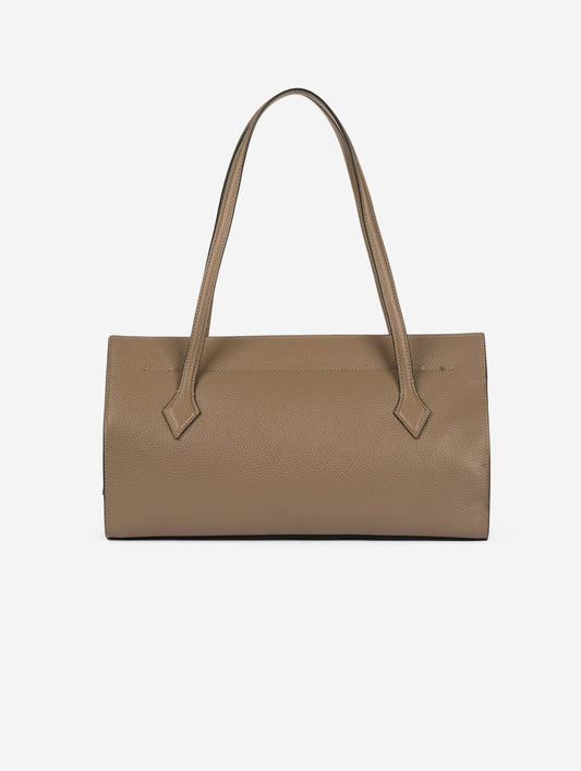 Sac "To B." en cuir taupe