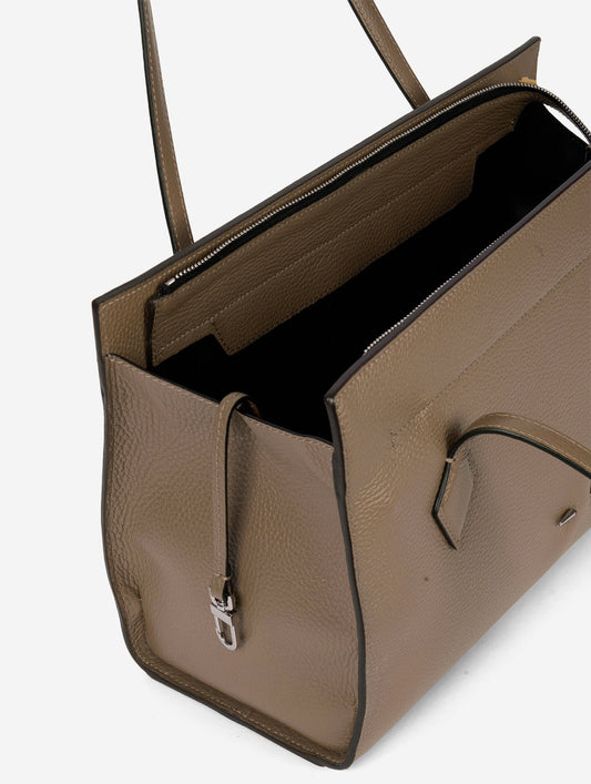 Sac "To B." en cuir taupe