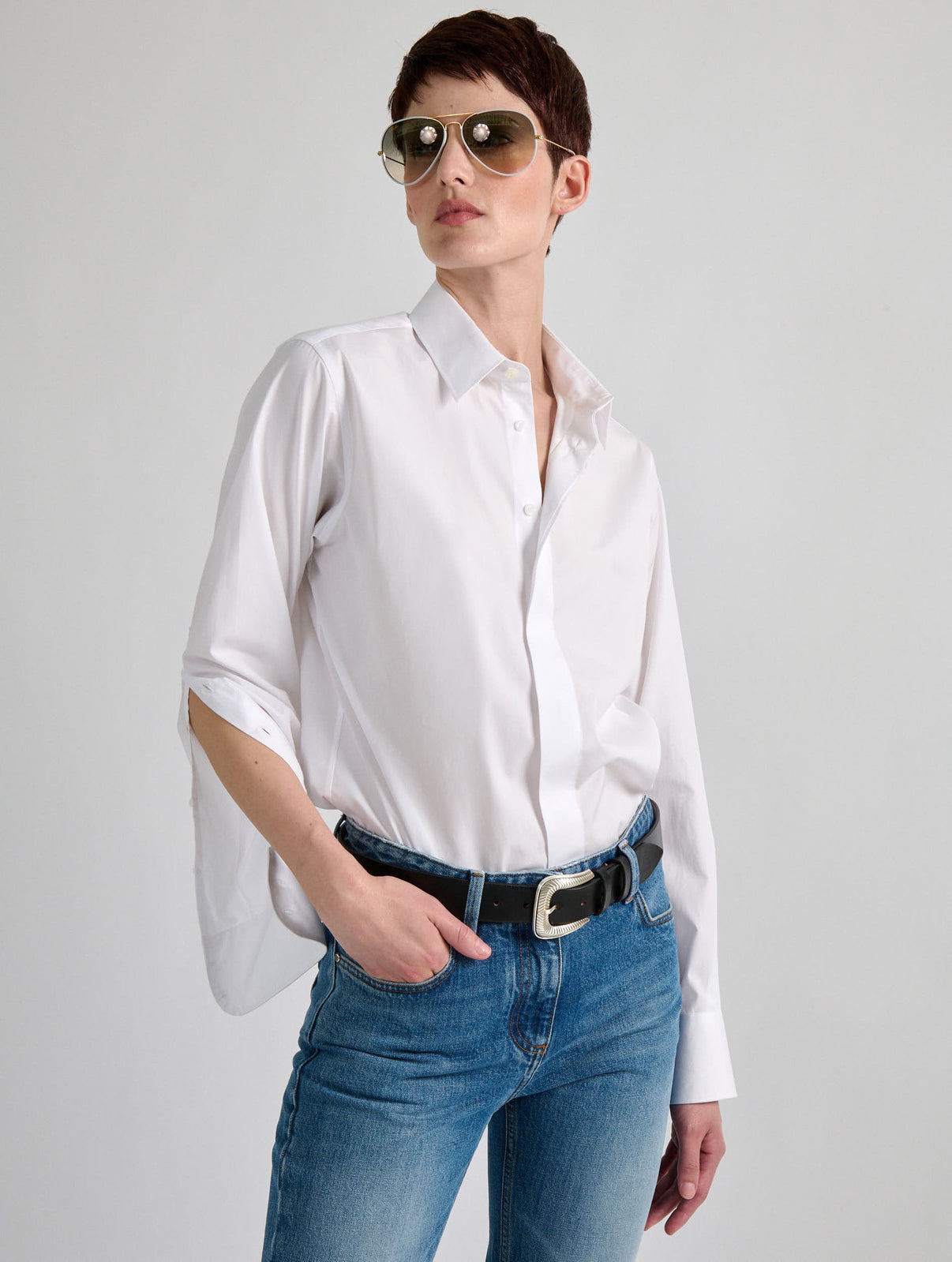 Lupin, chemise en popeline blanche