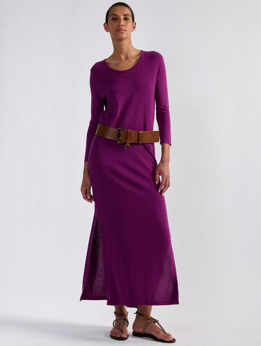 Robe en maille bougainvillier