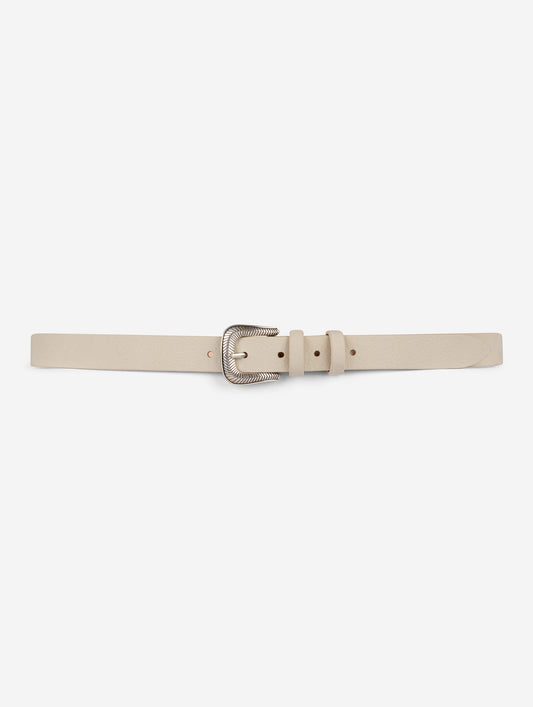 Ceinture fine en daim ivoire