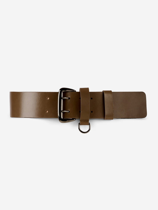 Cognac leather belt