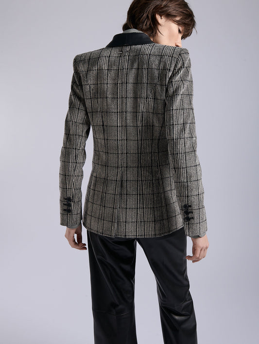 Black Prince of Wales velvet jacket