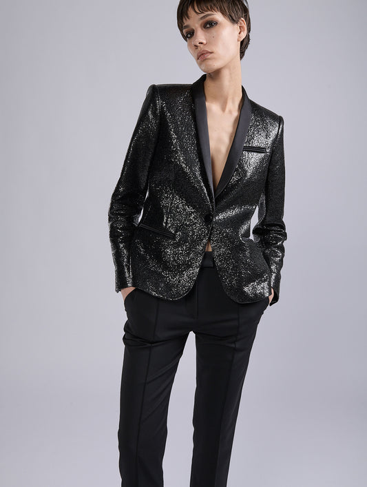 Black "granité" sequin jacket