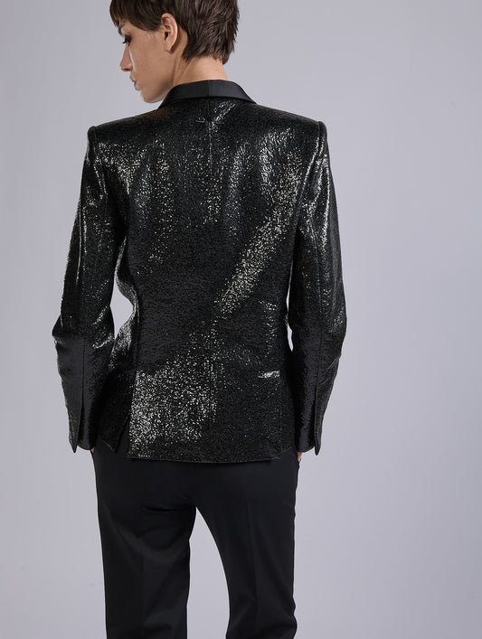Black "granité" sequin jacket