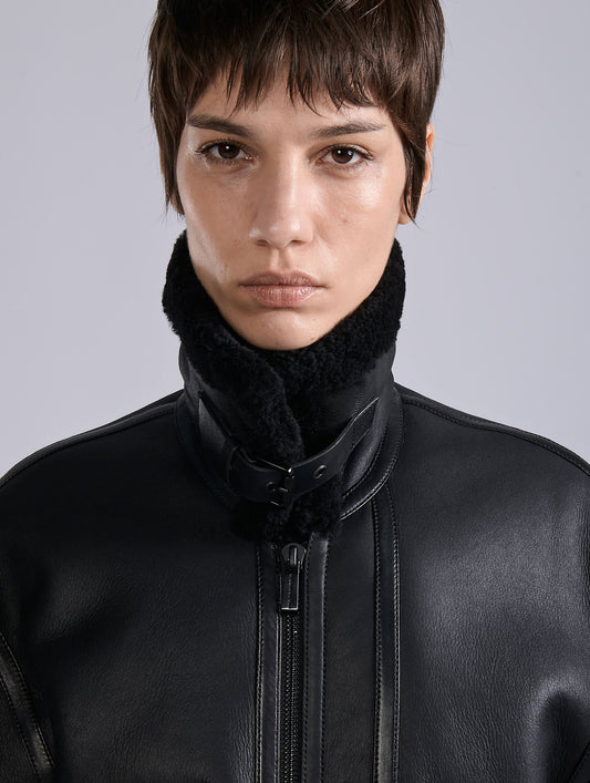 Brown shearling jacket
