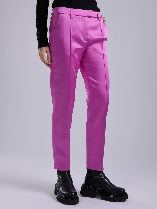 Pink satin Roxy trousers