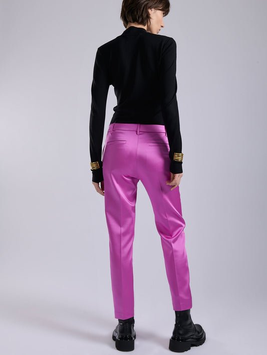 Pink satin Roxy trousers