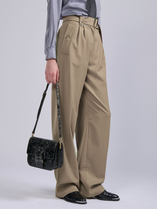 Sac "Touch Me" en cuir verni gris
