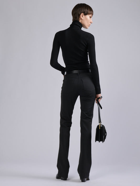 Pantalon 5 poches en jersey milano noir