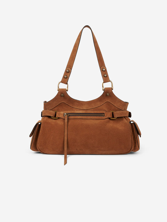 Sac "BB Re-edition" en daim cognac