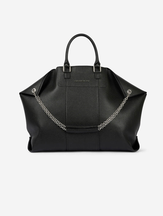 "Big Chamallow" bag in black leather
